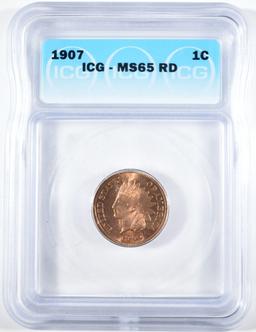 1907 INDIAN CENT  ICG MS-65 RD