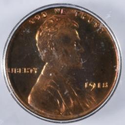 1918 LINCOLN CENT  ICG MS-65 RD