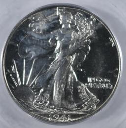 1941-S WALKING LIBERTY HALF DOLLAR  ICG MS-65