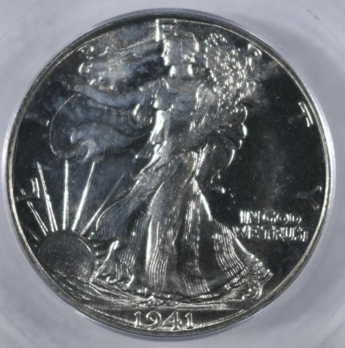 1941-S WALKING LIBERTY HALF DOLLAR  ICG MS-65