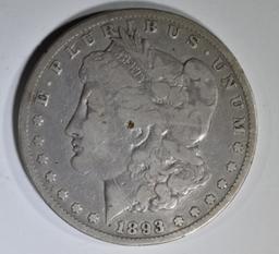 1893-CC MORGAN DOLLAR VG DAMAGE