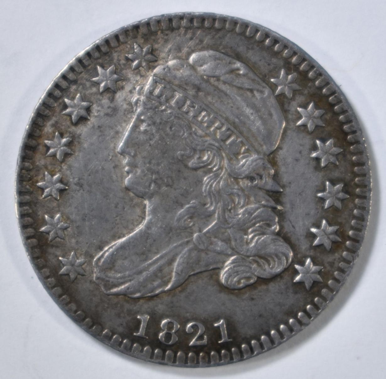1821 CAPPED BUST DIME XF/AU
