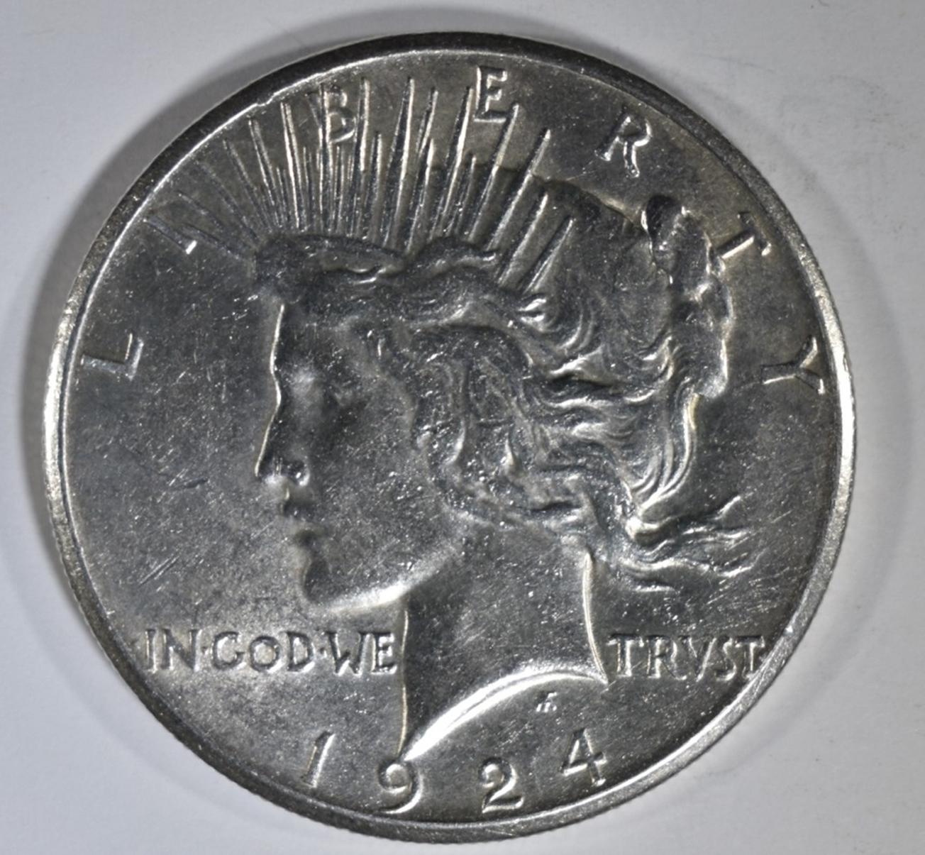 1924-S PEACE DOLLAR AU