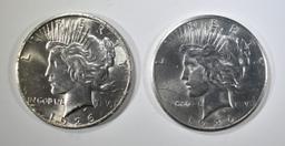 2- 1926 PEACE DOLLARS BU