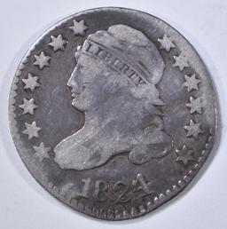 1824/2 BUST DIME, AG DAMAGE