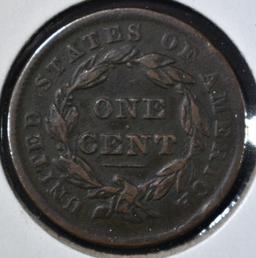 1838 LARGE CENT  XF