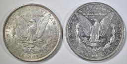 1891 & 1880-O MORGAN DOLLARS, AU