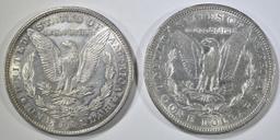 1880-O & 1897-O MORGAN DOLLARS, AU