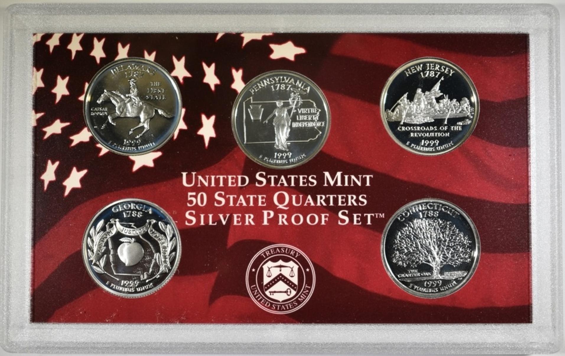 1999 U.S. SILVER PROOF SET ORIG PACKAGING