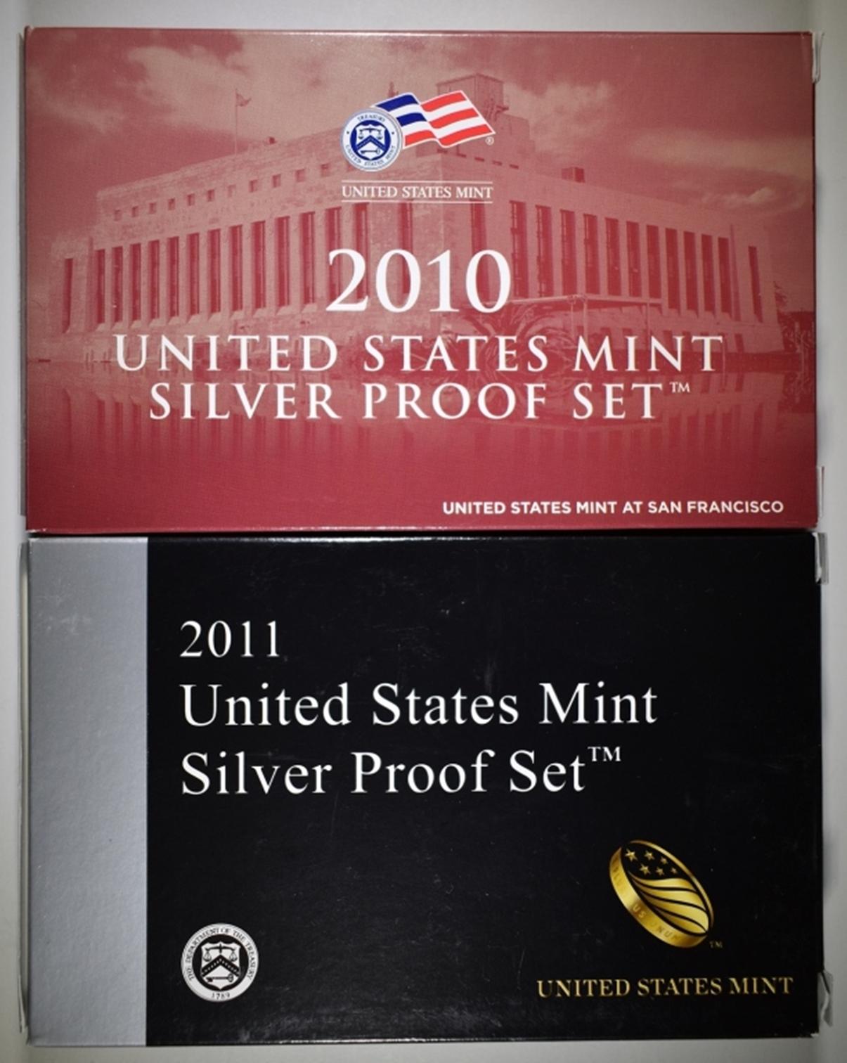 2010 & 2011 U.S. SILVER PROOF SETS