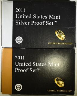 2011 U.S. CLAD & SILVER PROOF SETS ORIG PACKAGING