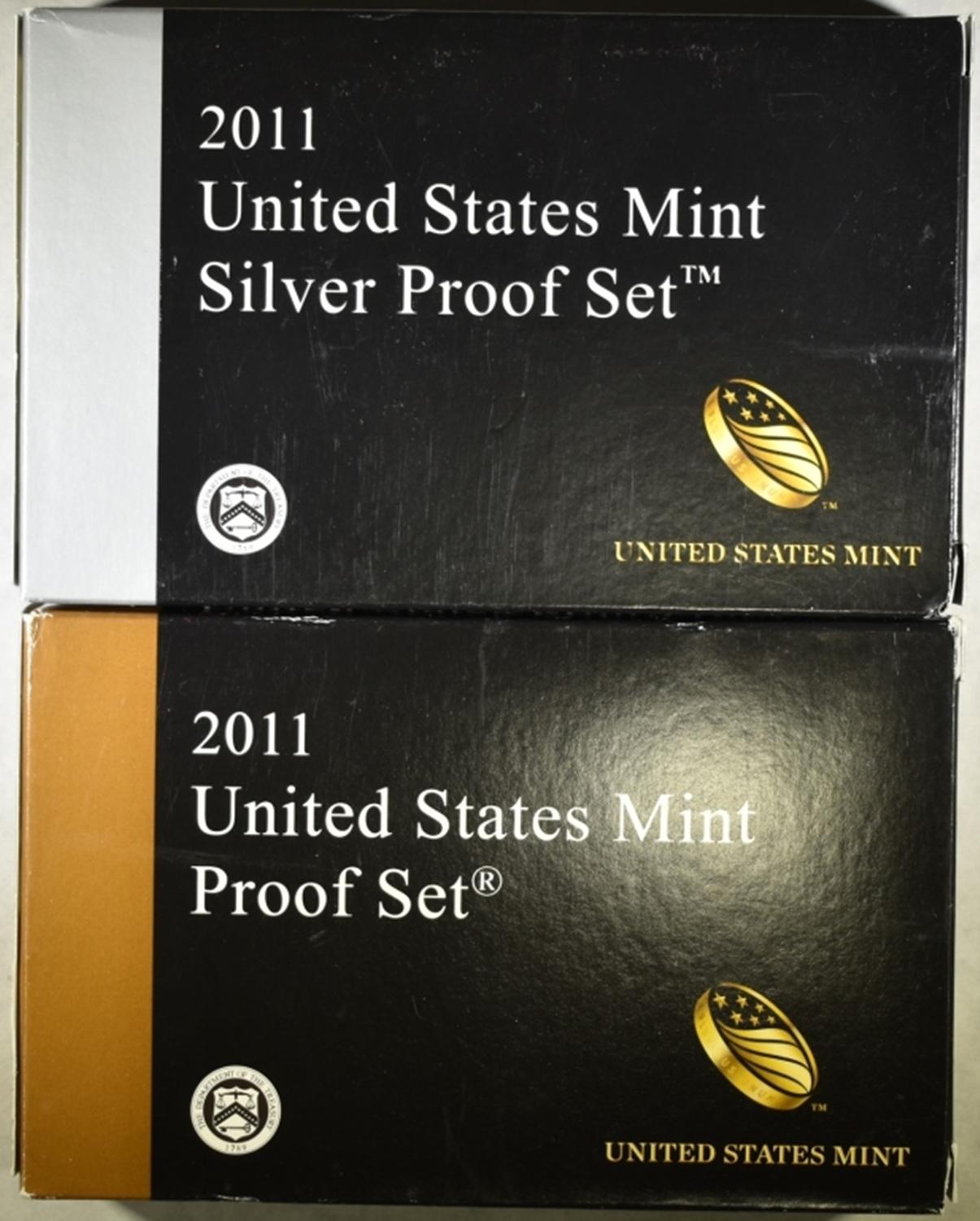 2011 U.S. CLAD & SILVER PROOF SETS ORIG PACKAGING