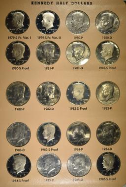 KENNEDY HALF DOLLAR SET IN DANSCO ALBUMS