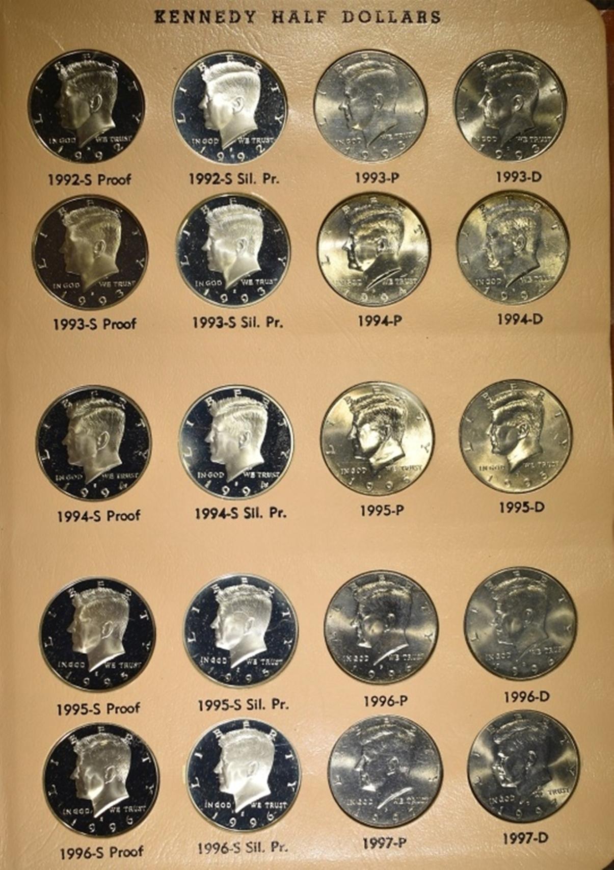 KENNEDY HALF DOLLAR SET IN DANSCO ALBUMS