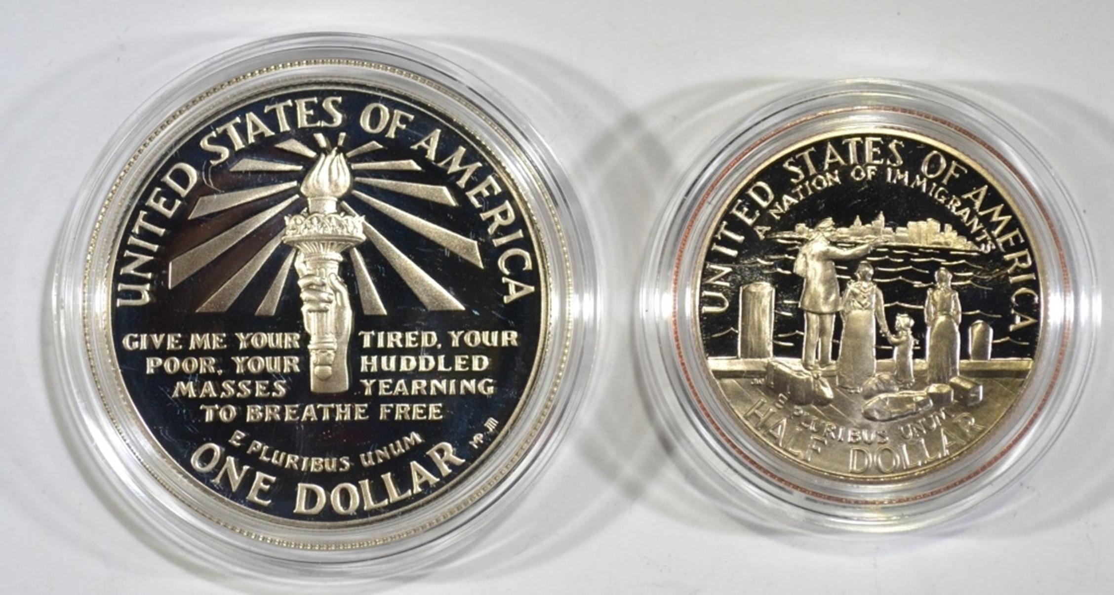 4-1986 LIBERTY  2-COIN PROOF COMMEMORATIVE SETS