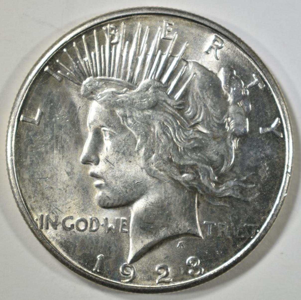 1923-S PEACE DOLLAR  CH BU