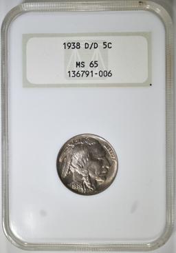 1938-D/D BUFFALO NICKEL  NGC MS-65