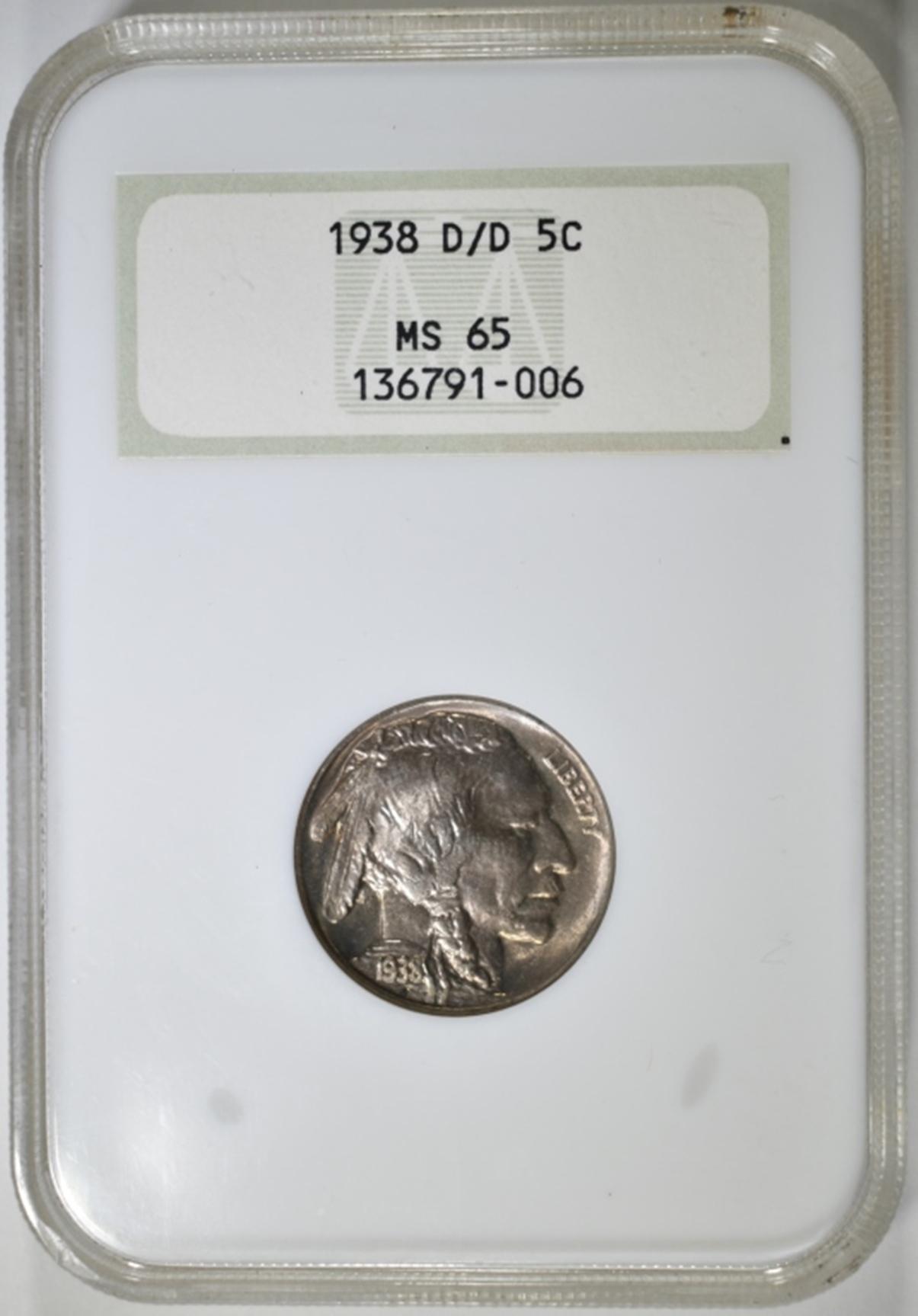 1938-D/D BUFFALO NICKEL  NGC MS-65