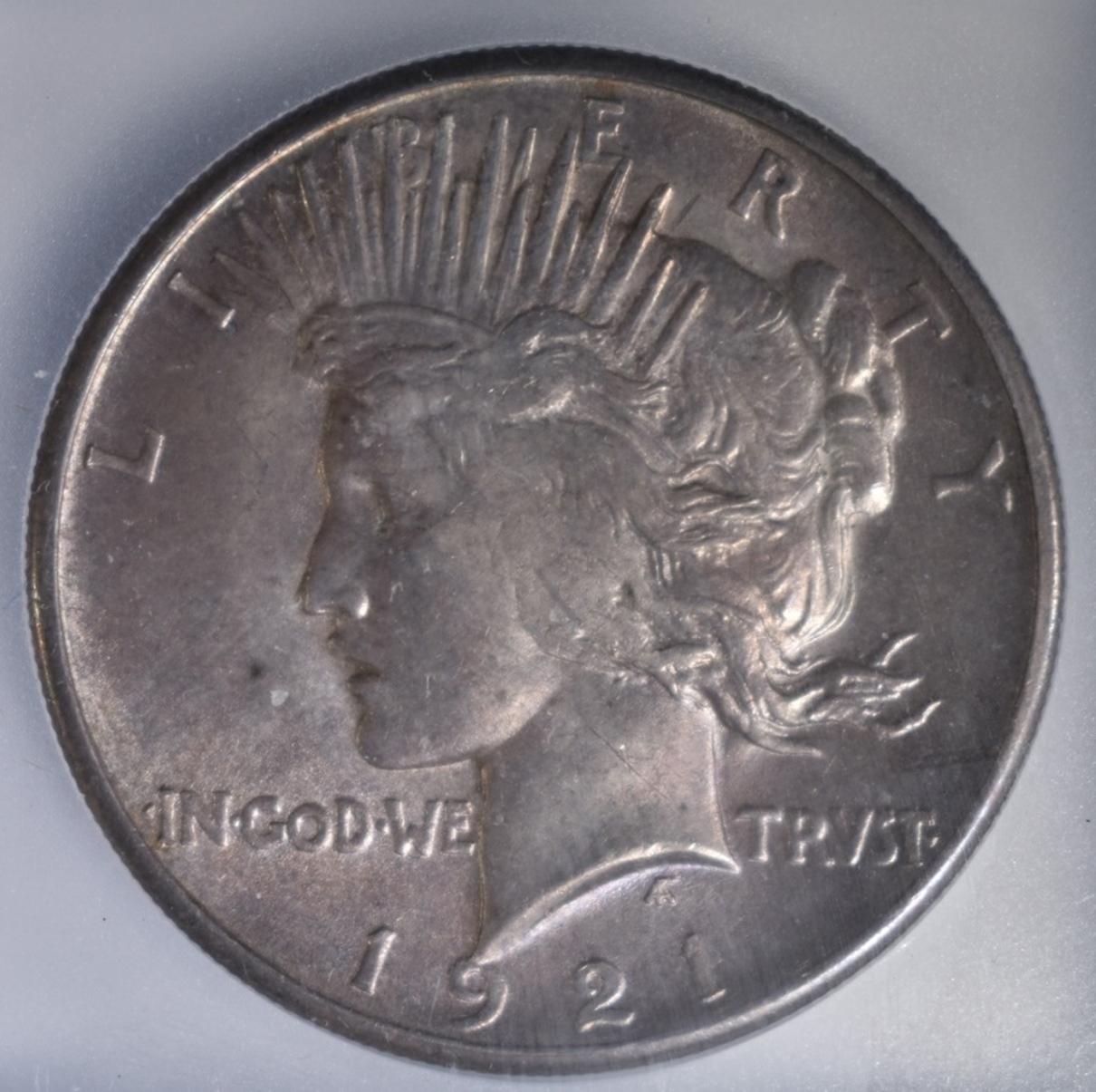 1921 PEACE DOLLAR  ICG MS-62