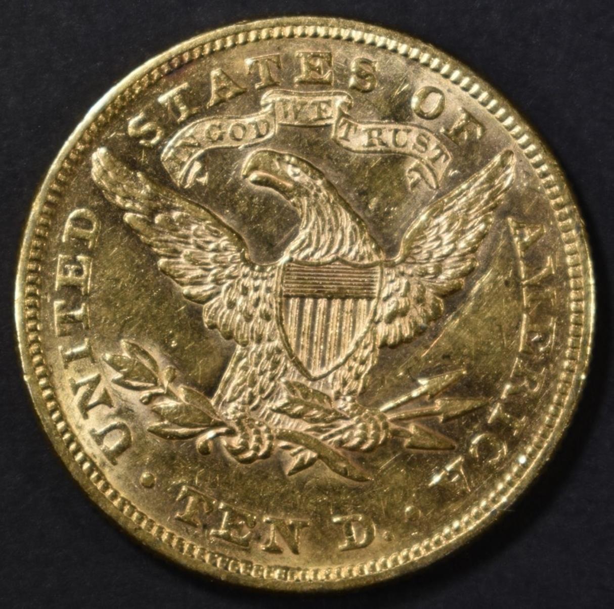 1874 $10 GOLD LIBERTY  BU