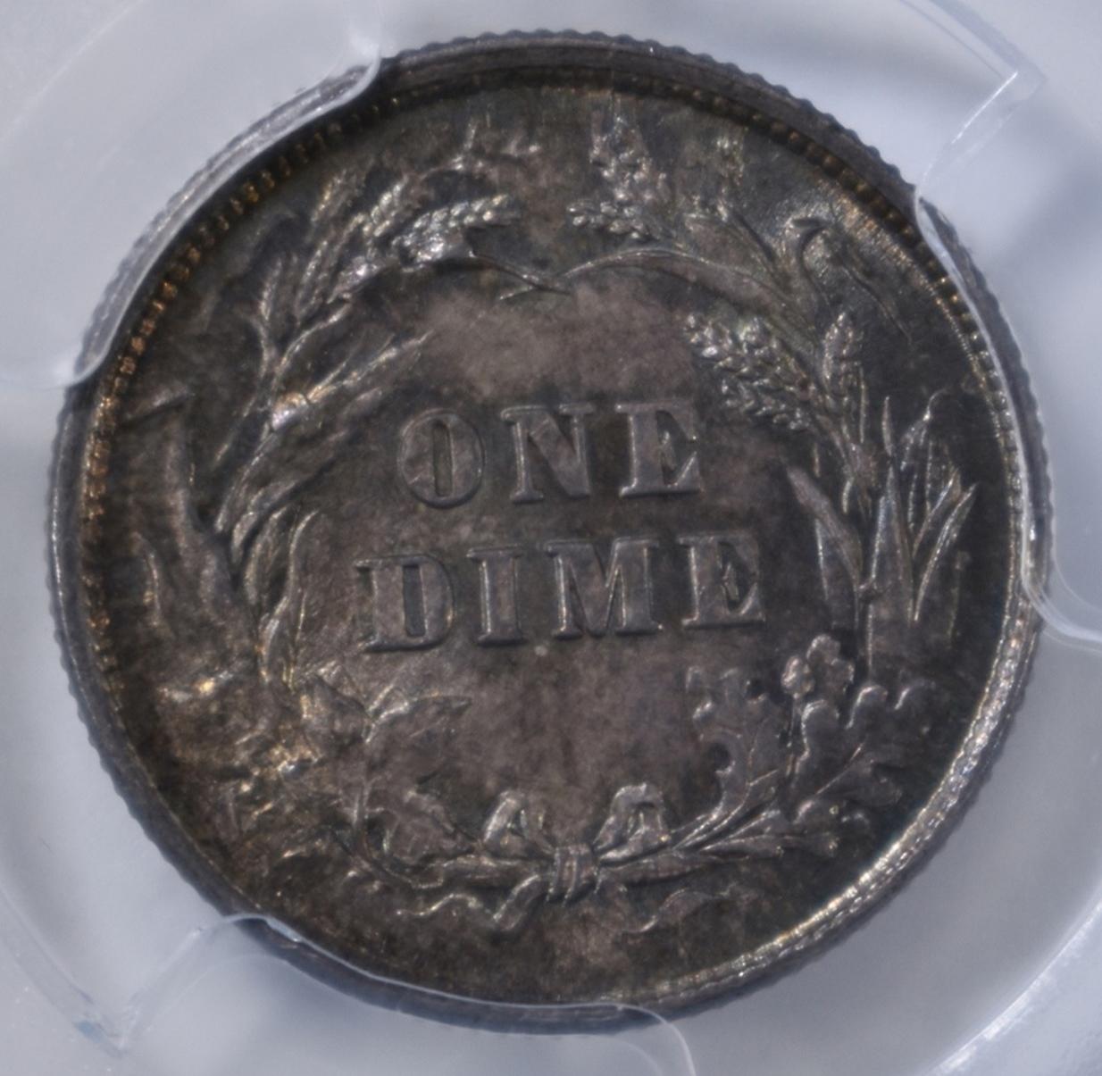 1892 BARBER DIME  PCGS MS-66