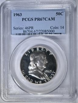 1963 FRANKLIN HALF DOLLAR  PCGS PR-67 CAM