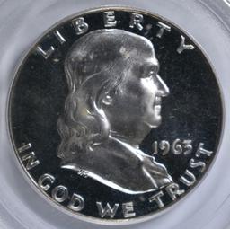 1963 FRANKLIN HALF DOLLAR  PCGS PR-67 CAM