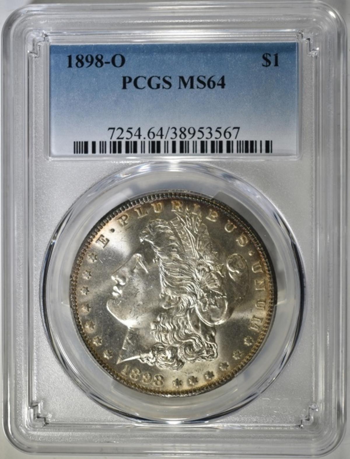 1898-O MORGAN DOLLAR  PCGS MS-64