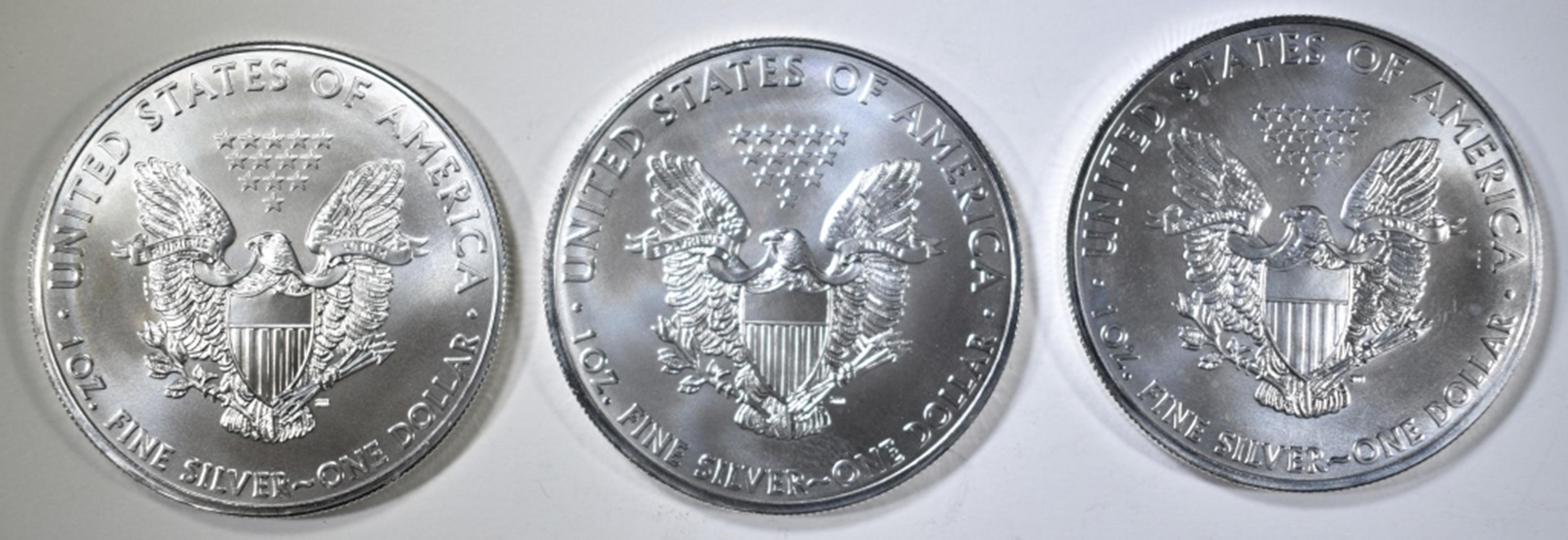 3-GEM BU 2011 AMERICAN SILVER EAGLES