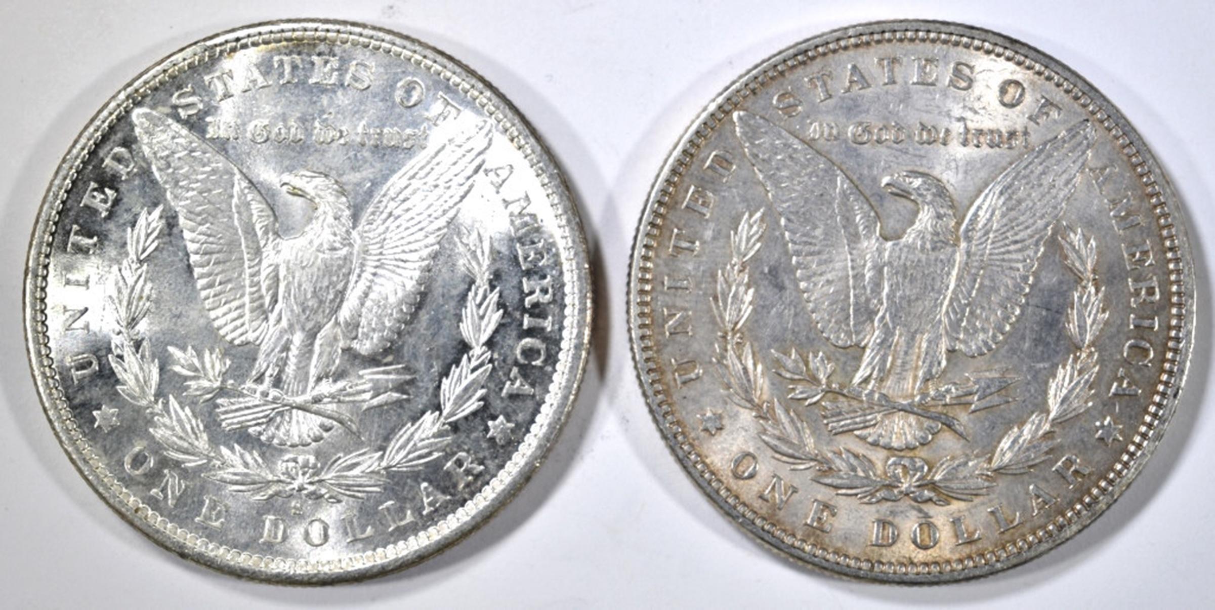 1881-S & 1886 MORGAN DOLLARS CH BU