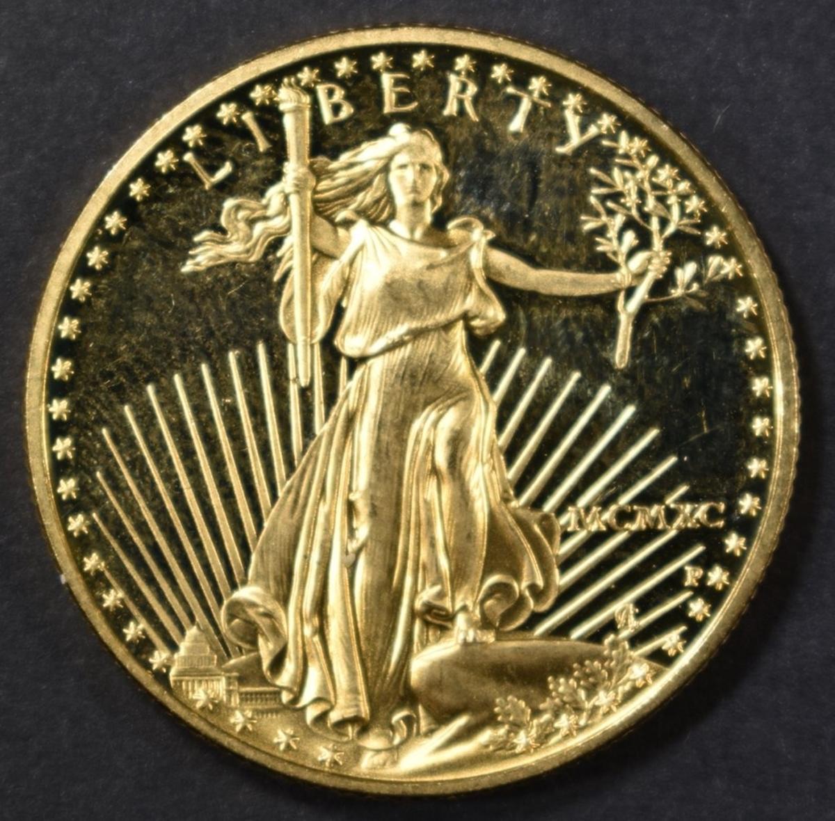 1990 1/2 OZ PROOF GOLD LIBERTY