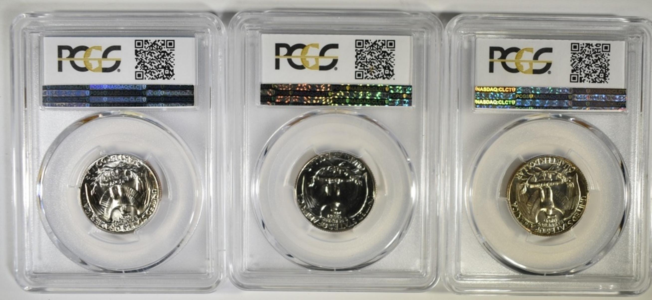 1965, 1966, & 1967 SMS QUARTERS, PCGS SP67