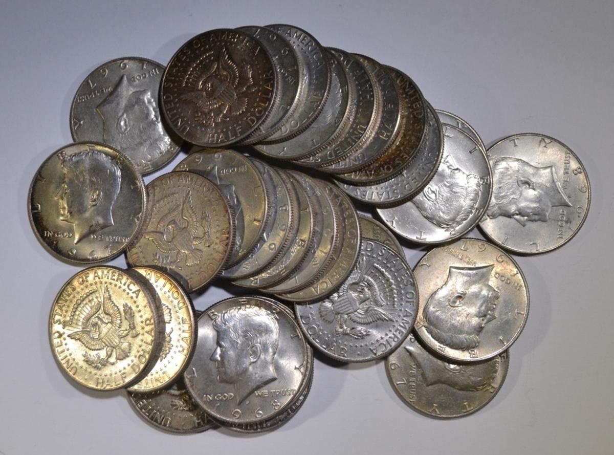 30-40% SILVER KENNEDY HALF DOLLARS