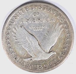 1917-S TYPE 1 STANDING LIBERTY QUARTER VF