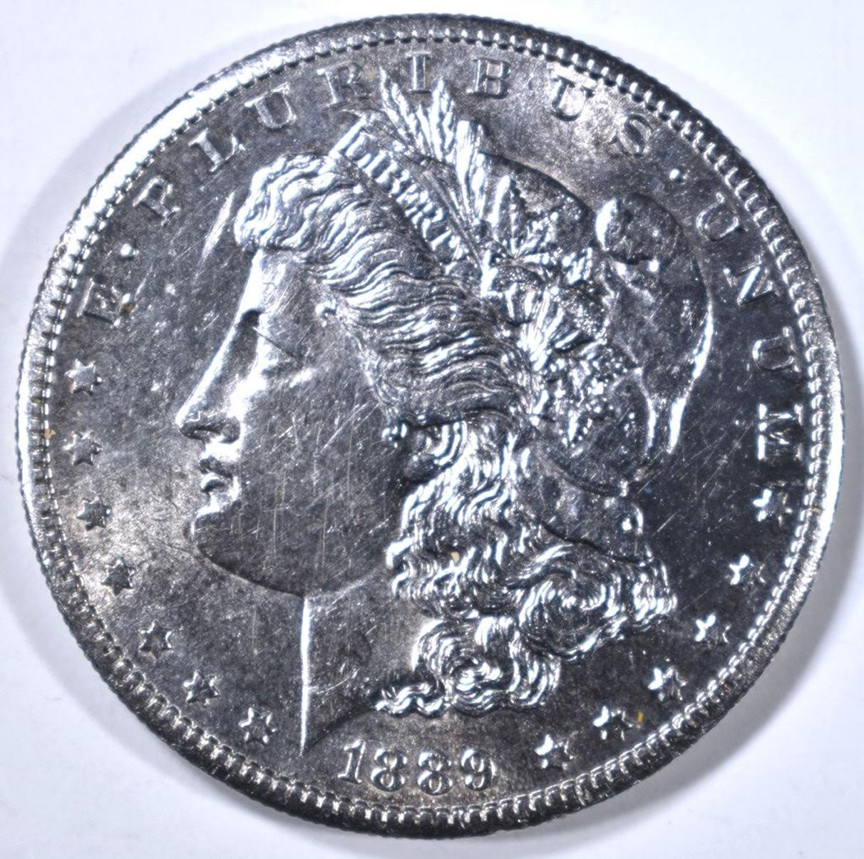 1889-S MORGAN DOLLAR, BU