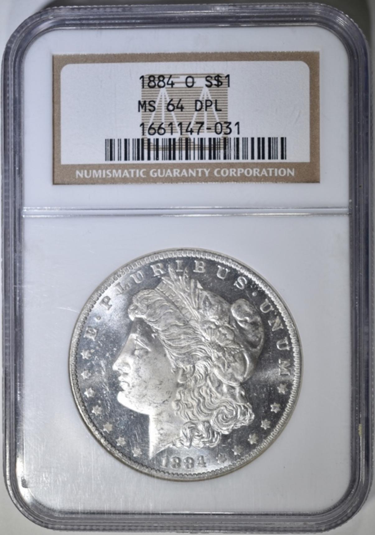 1884-O MORGAN DOLLAR  NGC MS-64 DPL