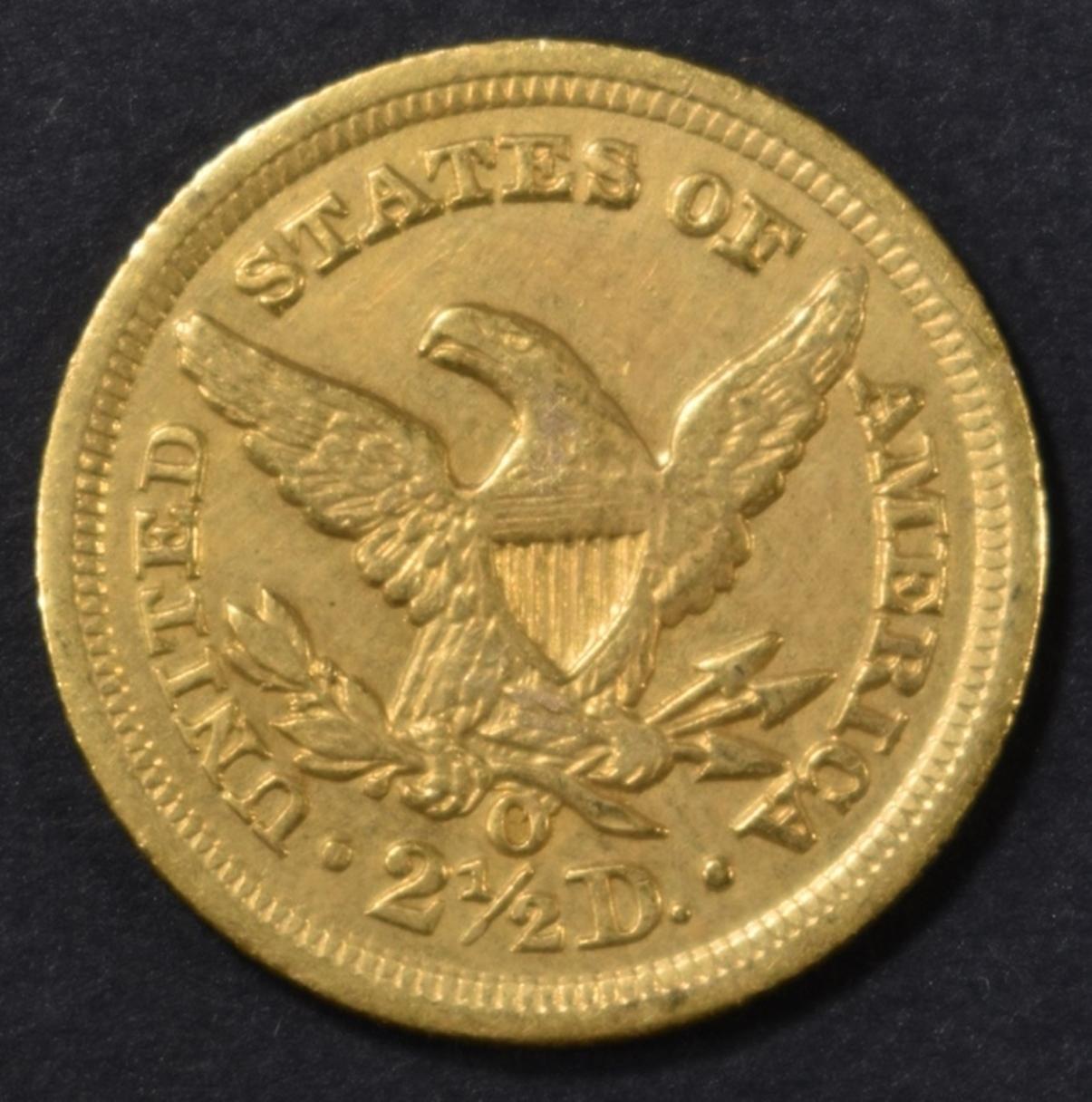 1851-O $2.5 GOLD LIBERTY  AU/BU  OLD CLEANING