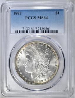 1882 MORGAN DOLLAR  PCGS MS-64