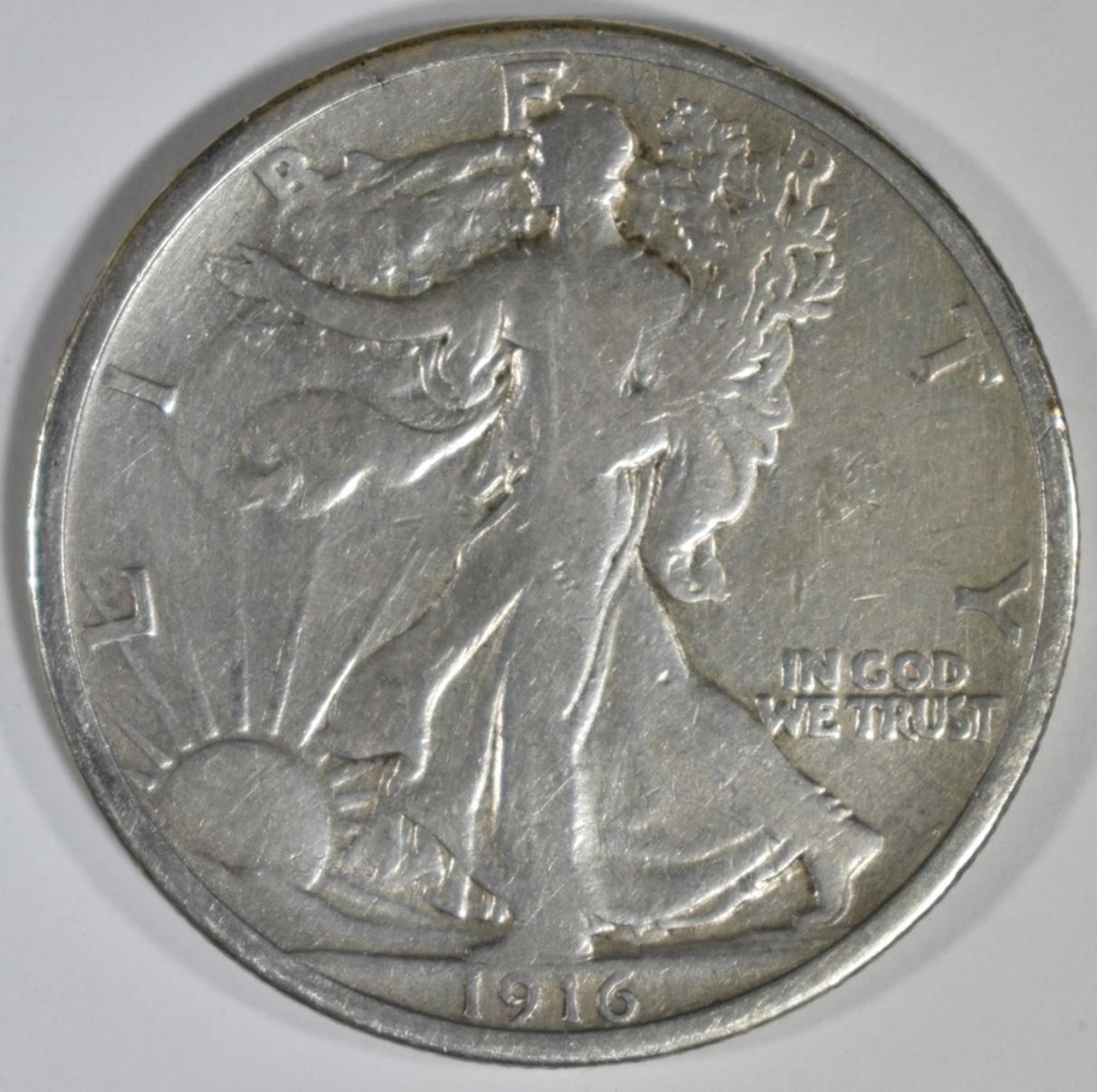 1916 WALKING LIBERTY HALF DOLLAR  FINE