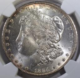 1884-CC MORGAN DOLLAR, NGC MS-63