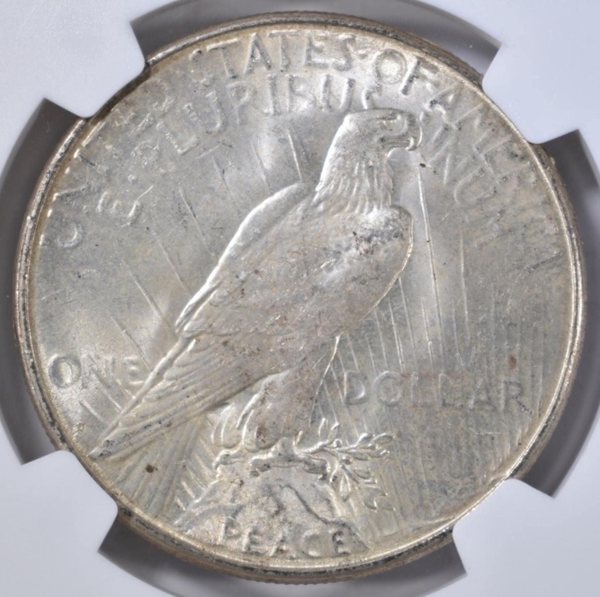 1923-S PEACE DOLLAR NGC MS-63