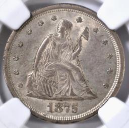 1875-S 20 CENT PIECE NGC MS-61