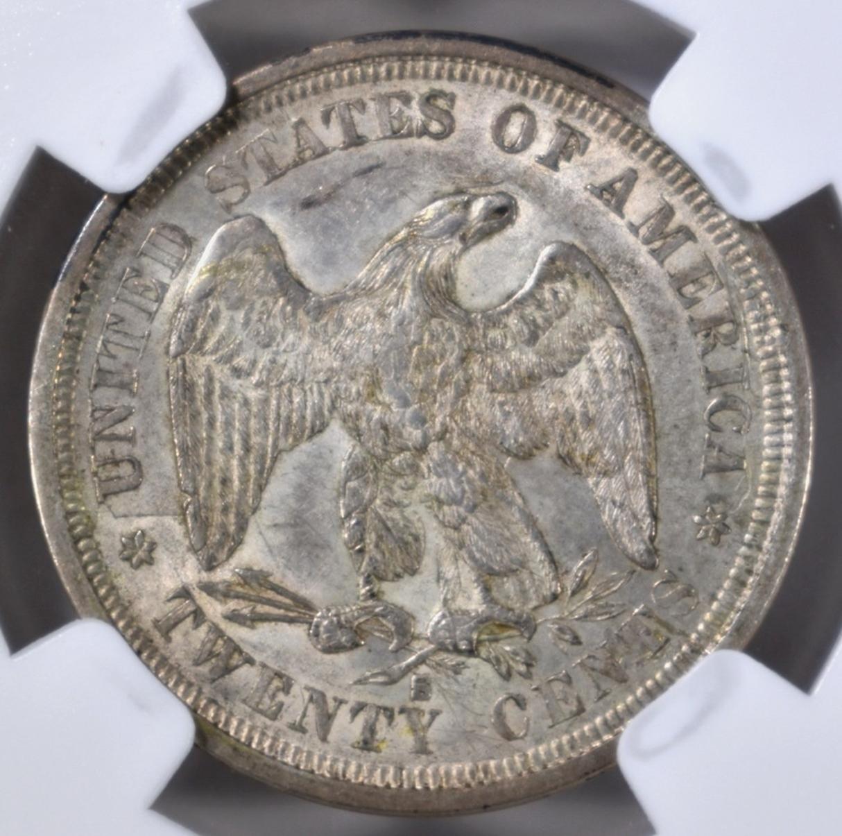 1875-S 20 CENT PIECE NGC MS-61