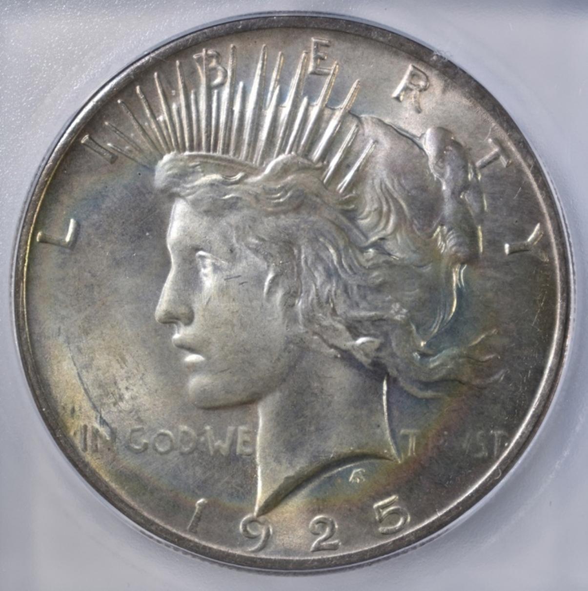 1925 PEACE DOLLAR ICG MS-66