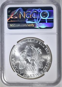 1986 AMERICAN SILVER EAGLE, NGC MS-69