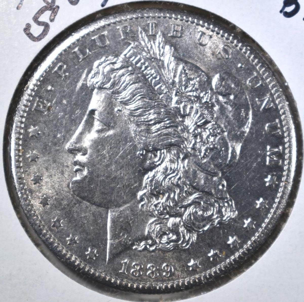 1889-S MORGAN DOLLAR, BU