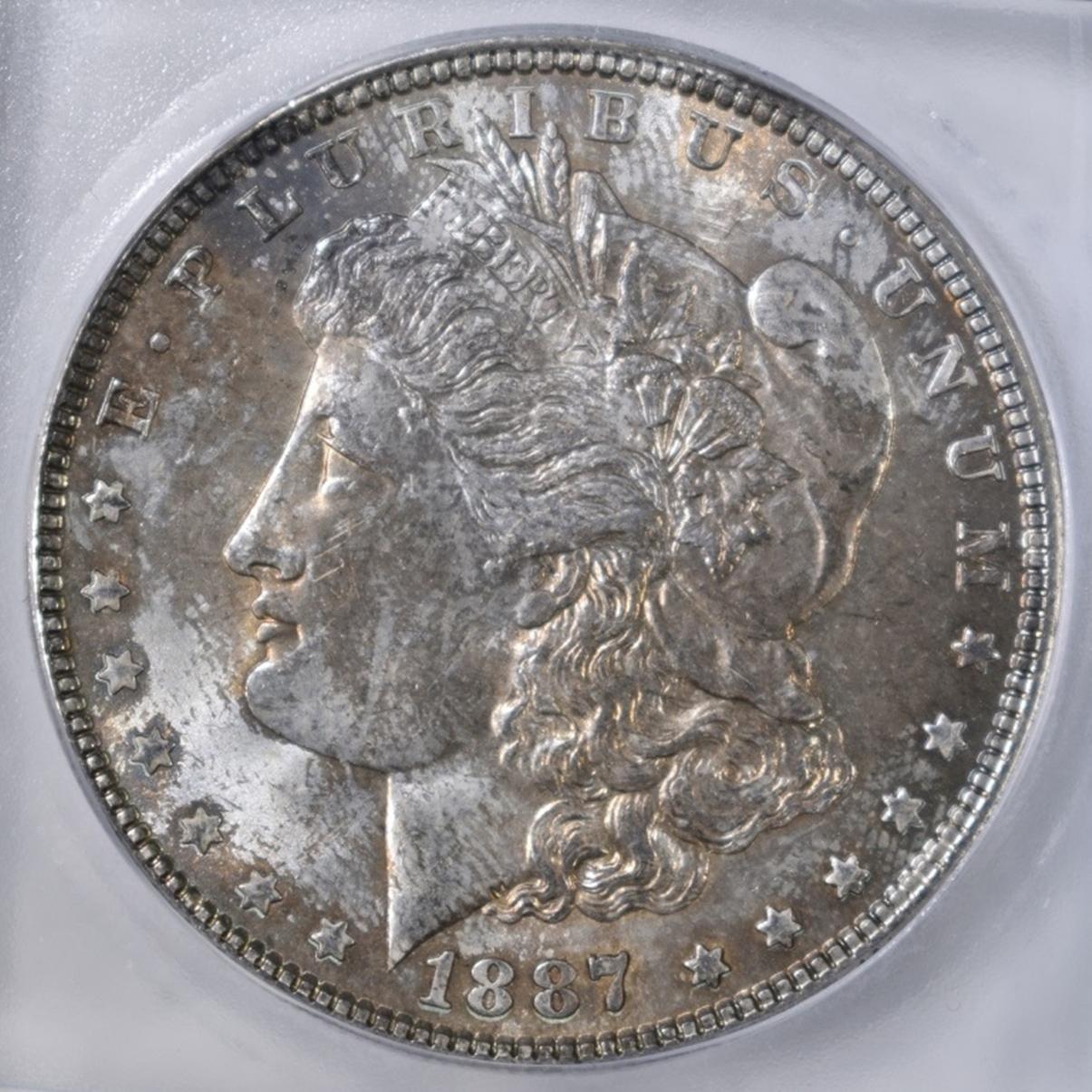 1887 MORGAN DOLLAR ICG MS-64