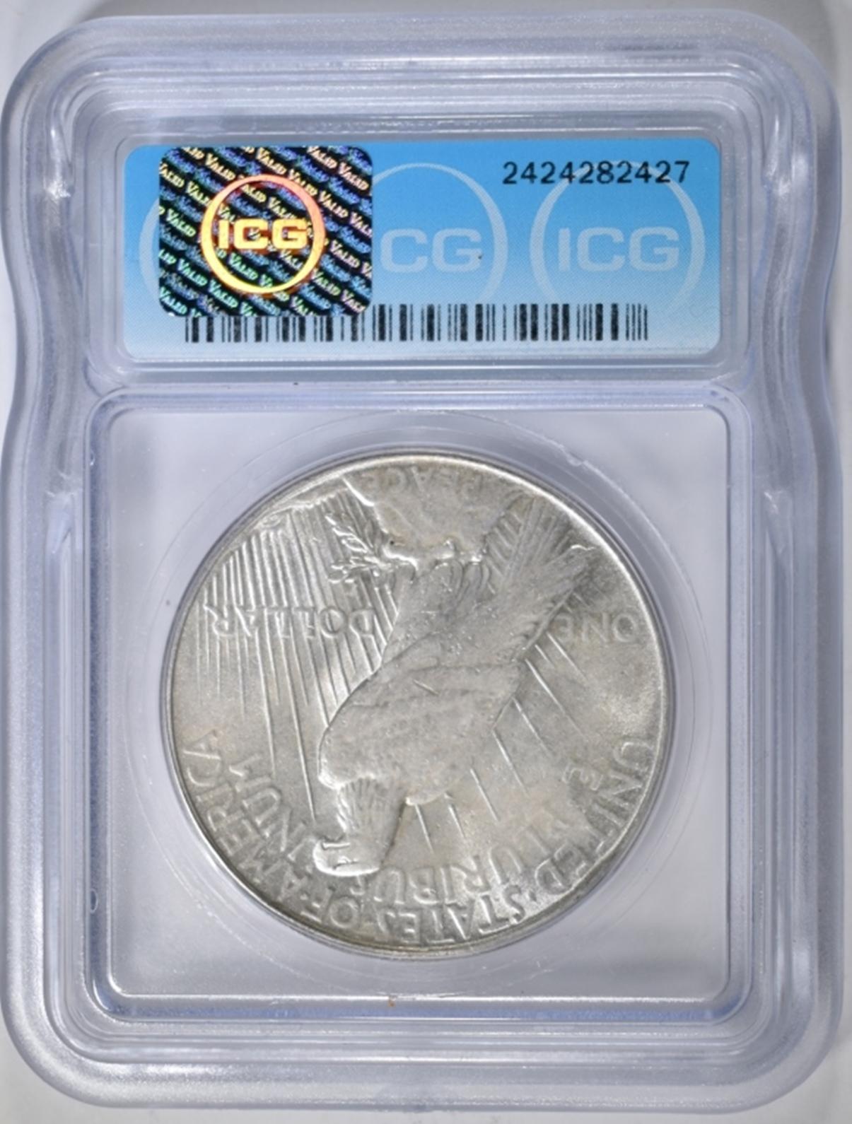 1934 PEACE DOLLAR ICG MS-62