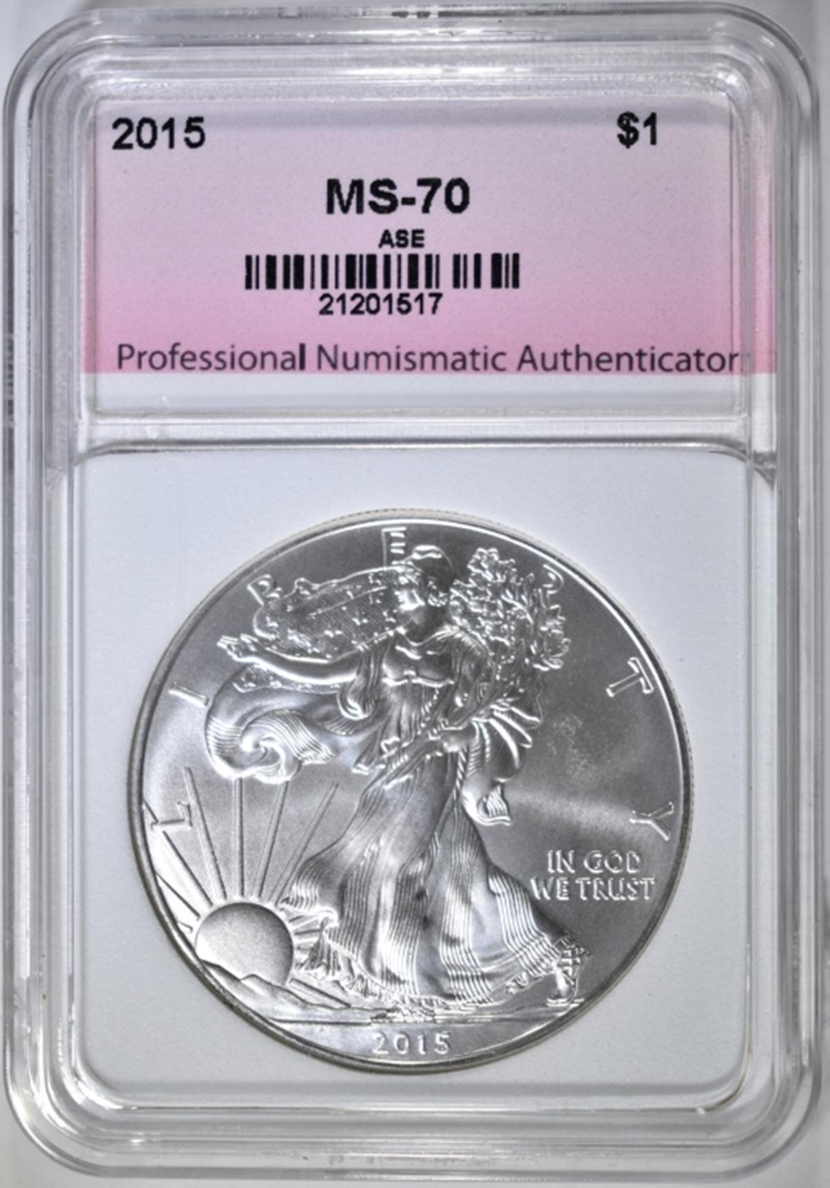 2015 AMERICAN SILVER EAGLE PNA PERFECT GEM BU