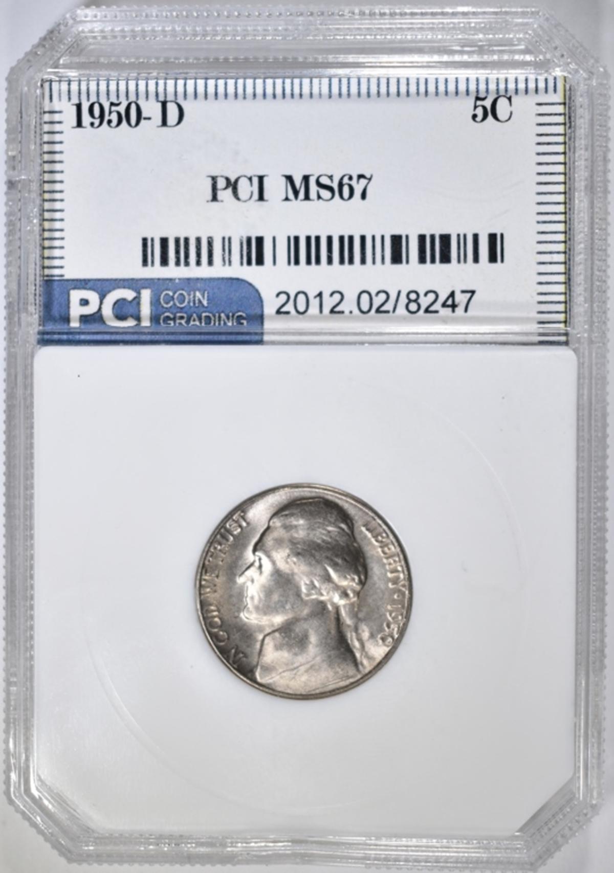 1950-D JEFFERSON NICKEL, PCI SUPERB GEM BU